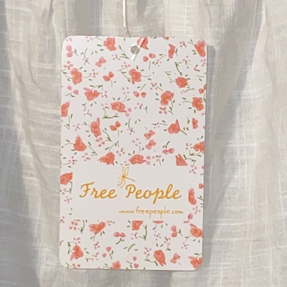 NWT FreePeople Ivory Lace Short Sleeve Off Shoulder Party Peasant Top in Ivory S - Picture 2 of 16